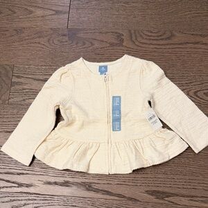 NWT Cream Peplum Baby Sweater Jacket